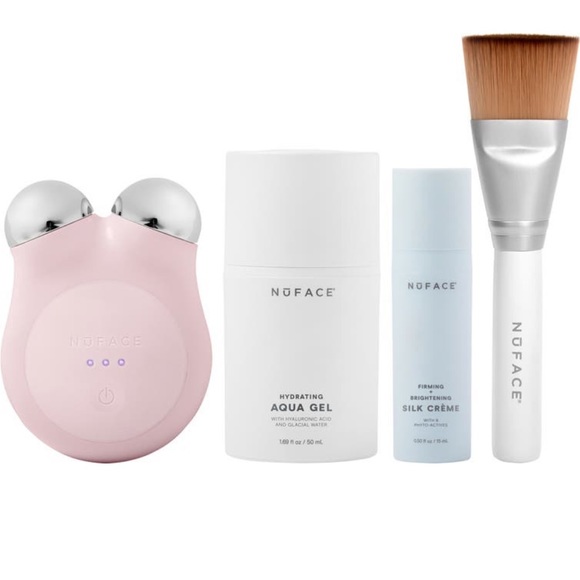 Nuface Mini+ Petite Facial Toning Device Microcurrent Skincare in Sandy Rose - Picture 6 of 10